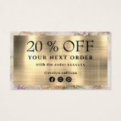 Aquarell und Goldfolie dank Discount-Karte (Rückseite)