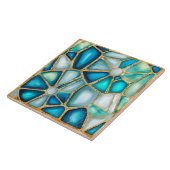 Aquarell- und Goldzellen - Keramik Fliese (Seite)