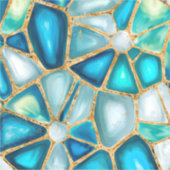 Aquarell- und Goldzellen - Ozeane Aufkleber (Vorderseite)