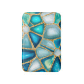 Aquarell- und Goldzellen - Ozeane Badematte (Vorderseite Vertikal)