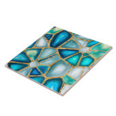 Aquarell- und Goldzellen - Ozeane Fliese (Seite)