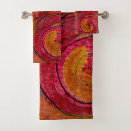 Aquarell und Hübsche Farbmuster Art Abstrakt Badhandtuch Set