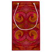 Aquarell und Hübsche Farbmuster Art Abstrakt Kleine Geschenktüte (Rückseite)