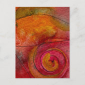 Aquarell und Hübsche Farbmuster Art Abstrakt Postkarte (Vorderseite)