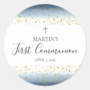 Aquarell und IMITATE Details Erste Kommune Runder Aufkleber