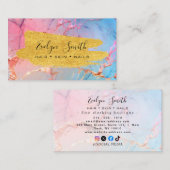 Aquarell und Imitate Goldfolie Visitenkarte (Vorne/Hinten)