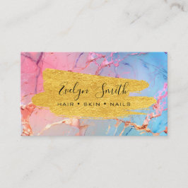 Aquarell und Imitate Goldfolie Visitenkarte