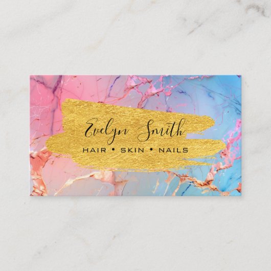 Aquarell und Imitate Goldfolie Visitenkarte (Vorderseite)