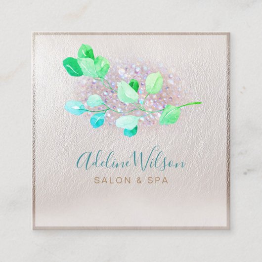 Aquarell und IMITATE Quadratische Visitenkarte (Vorderseite)