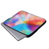Aquarell und Paint-Spritzer Laptopschutzhülle (Vorne Knopf)