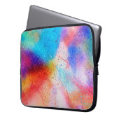 Aquarell und Paint-Spritzer Laptopschutzhülle (Vorderseite Links)