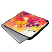 Aquarell und Paint-Spritzer Laptopschutzhülle (Vorne Knopf)