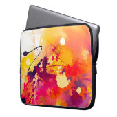 Aquarell und Paint-Spritzer Laptopschutzhülle (Vorderseite Links)