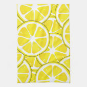 Aquarell und Pen Lemon Scheiben Geschirrtuch (Vertikal)