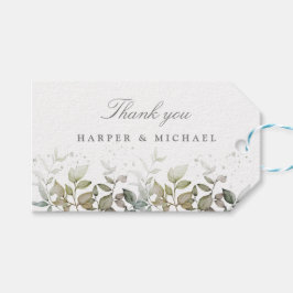 Aquarell und Salbei Hochzeit danke Geschenkanhänger