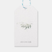 Aquarell und Salbei Hochzeit danke Geschenkanhänger (Rückseite)