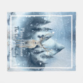 Aquarell und Schnee - Fleece bl (Vorderseite (Horizontal))
