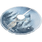 Aquarell und Schnee - individueller Urlaub Polyester Weihnachtsbaumdecke (Schrägansicht)