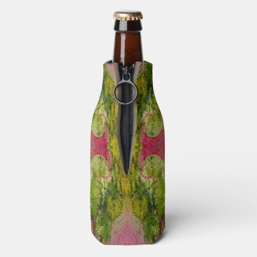 Aquarell und Tinte Abstrakte beeindruckende Kunst Flaschenkühler (Flasche Rückseite)