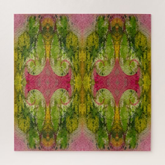 Aquarell und Tinte Abstrakte beeindruckende Kunst Puzzle (Vertikal)