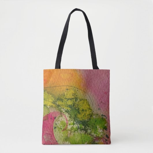 Aquarell und Tinte Abstrakte beeindruckende Kunst Tasche (Vorderseite)