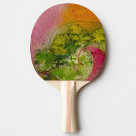 Aquarell und Tinte Abstrakte beeindruckende Kunst Tischtennis Schläger