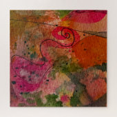 Aquarell und Tinte Abstrakte Hübsche Malerei Art Puzzle (Horizontal)