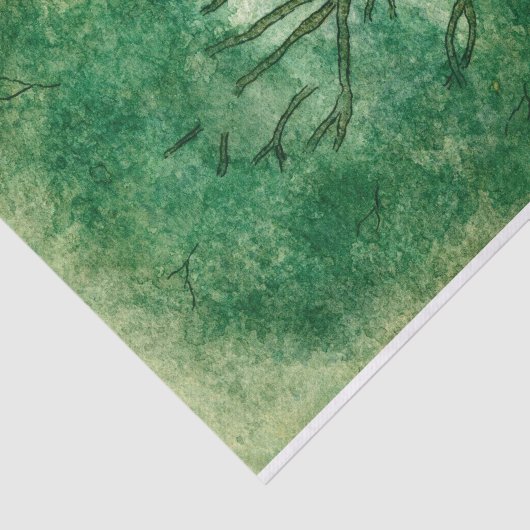 Aquarell und Tintenfisch Seidenpapier (Ausschnitt)