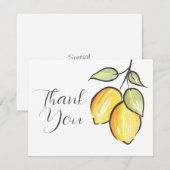 Aquarell und Tintenkläranlagen Danke Karte (Vorne/Hinten)