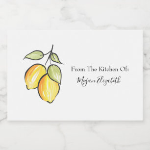 Aquarell und Tintenkläranlagen Lebensmitteletikett