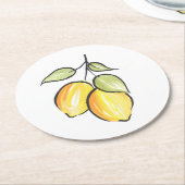 Aquarell und Tintenkläranlagen Runder Pappuntersetzer (Angewinkelt)