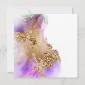 Aquarell und virtuelle goldene Dusche Einladung (Rückseite)