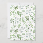 Aquarell und weiße Blume Hochzeit Einladung (Rückseite)