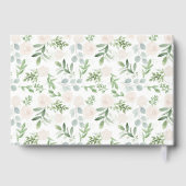 Aquarell und weiße Blume Hochzeit Gästebuch (Rückseite)