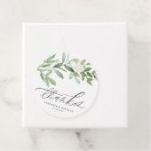 Aquarell und weiße Blume Hochzeit Geschenkanhänger (Beispiel)