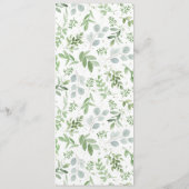 Aquarell und weiße Blume Hochzeit Menükarte (Rückseite)