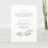 Aquarell und weiße Blume Hochzeit Programm (Rückseite)