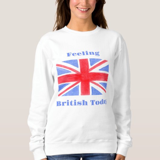 Aquarell Union Jack Flag Fühlen britisch Sweatshirt (Vorderseite)