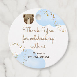 Aquarell unser kleiner Bär ist ein Baby Geburtstag Geschenkanhänger