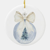 Aquarell Unsere ersten Weihnachten als Großeltern Keramik Ornament (Hinten)