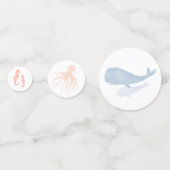 Aquarell unter dem Baby-Duschtisch Konfetti (Rückseiten)