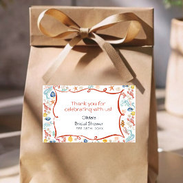 Aquarell unter dem Meer Sie Fängt Brautdusche Rechteckiger Aufkleber