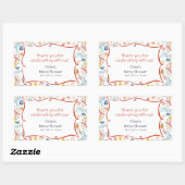 Aquarell unter dem Meer Sie Fängt Brautdusche Rechteckiger Aufkleber (Blatt)