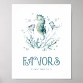 Aquarell unter dem Meereszeichen Poster (Vorne)