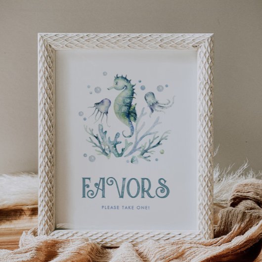 Aquarell unter dem Meereszeichen Poster