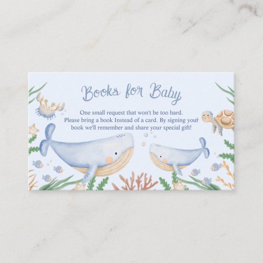 Aquarell unter der Meerwasserdusche Begleitkarte (Vorderseite)