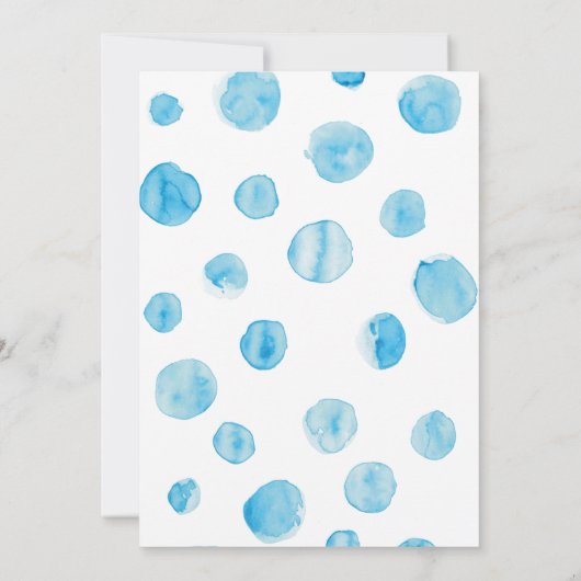 Aquarell unter der Meerwasserdusche Einladung (Rückseite)