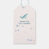 Aquarell unter der Meerwasserdusche Geschenkanhänger (Rückseite)