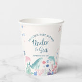 Aquarell unter der Meerwasserdusche Pappbecher (Rückseite)