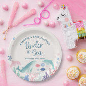 Aquarell unter der Meerwasserdusche Pappteller (Party)